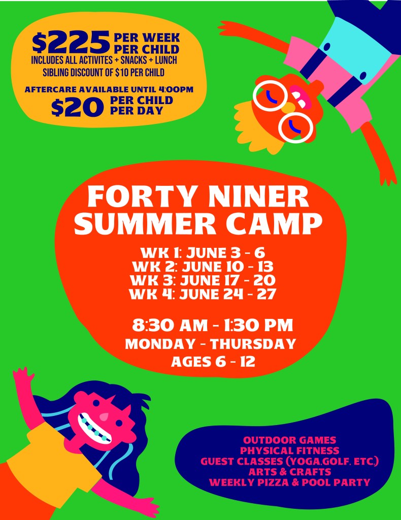 Forty Niner Kids Summer Camp - June 2024